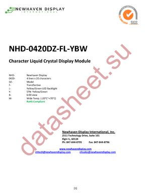 NHD-0420DZ-FL-YBW datasheet  